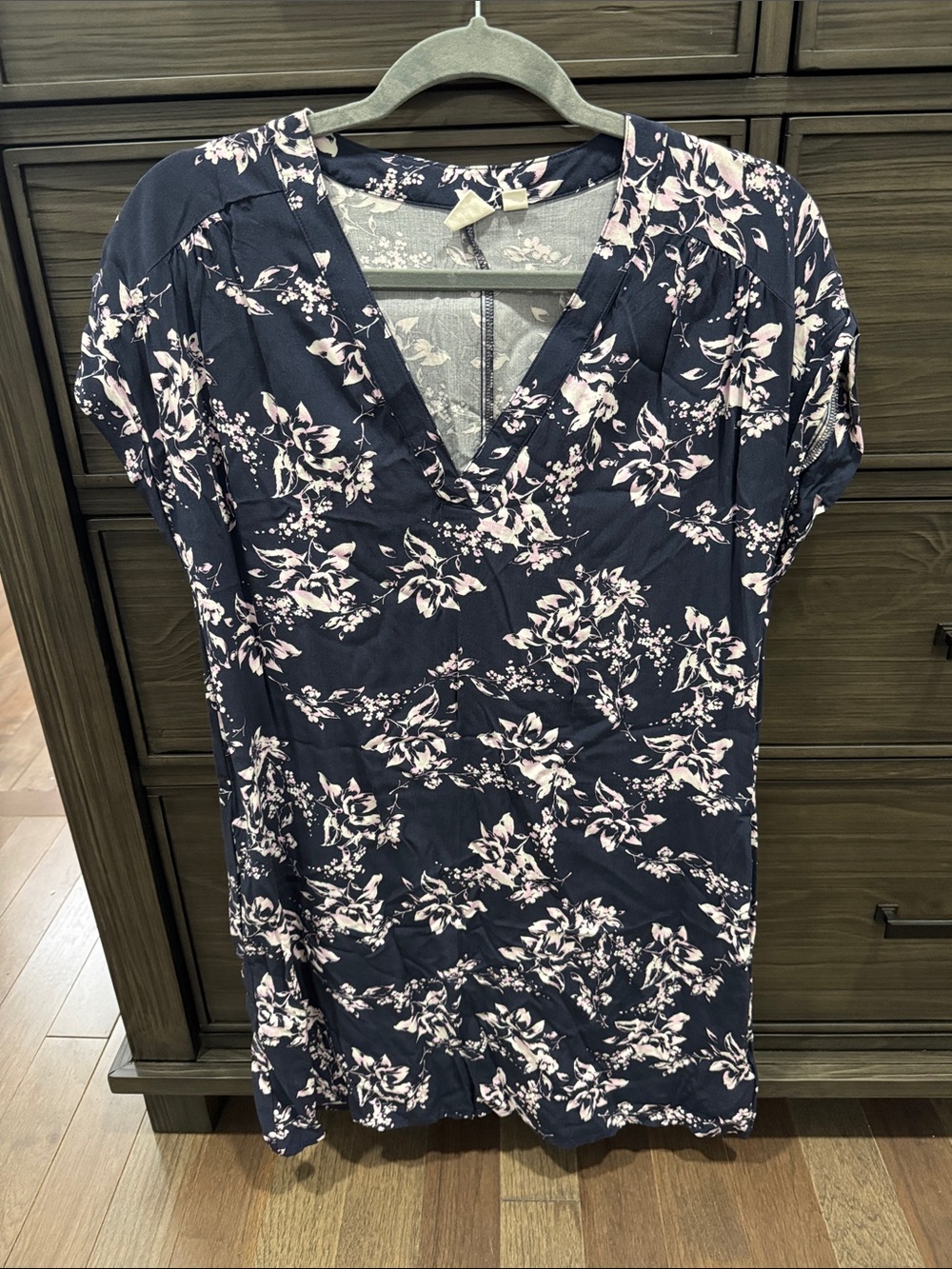 Women’s gap factory blue & pink floral dress size medium